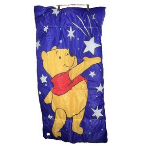 NWOT Vintage Disney Winnie the Pooh Glow In The Dark Stars Kid Sleeping Bag